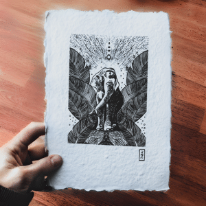 « Eléphant Saphir » 15x22 Edition numérotée